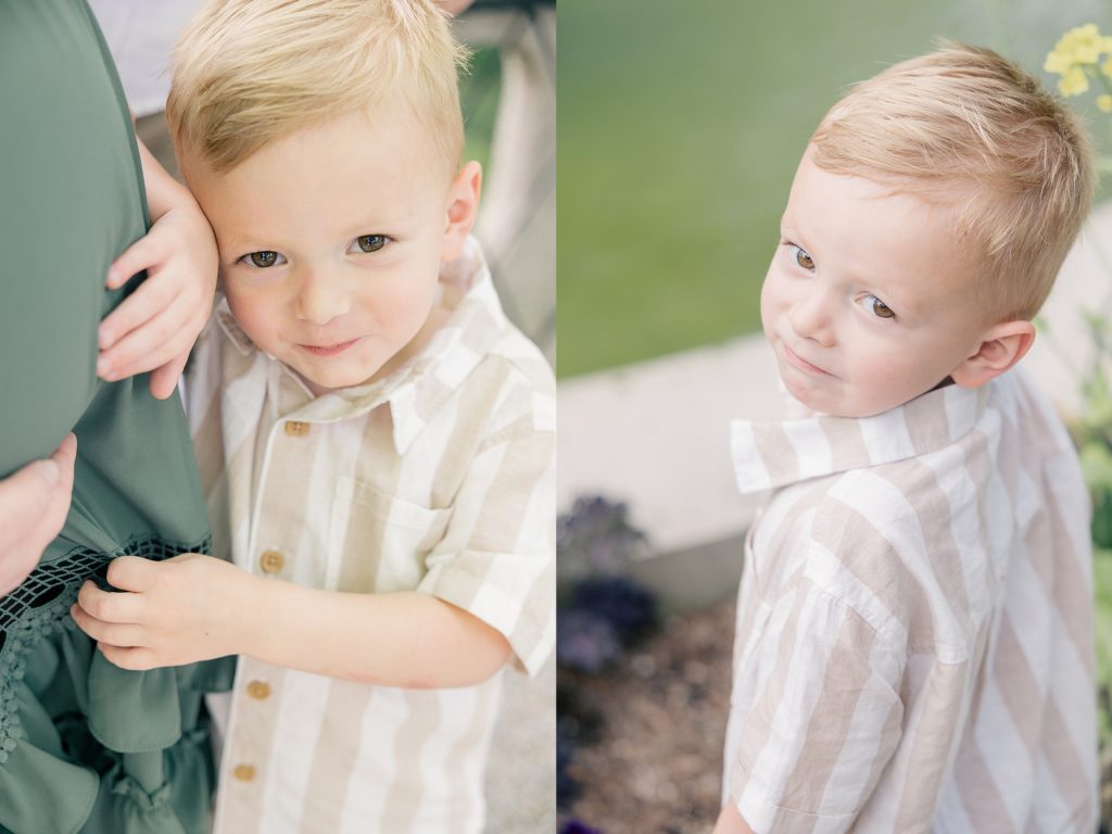 Newfields family session with indianapolis photographer 3 year old boy