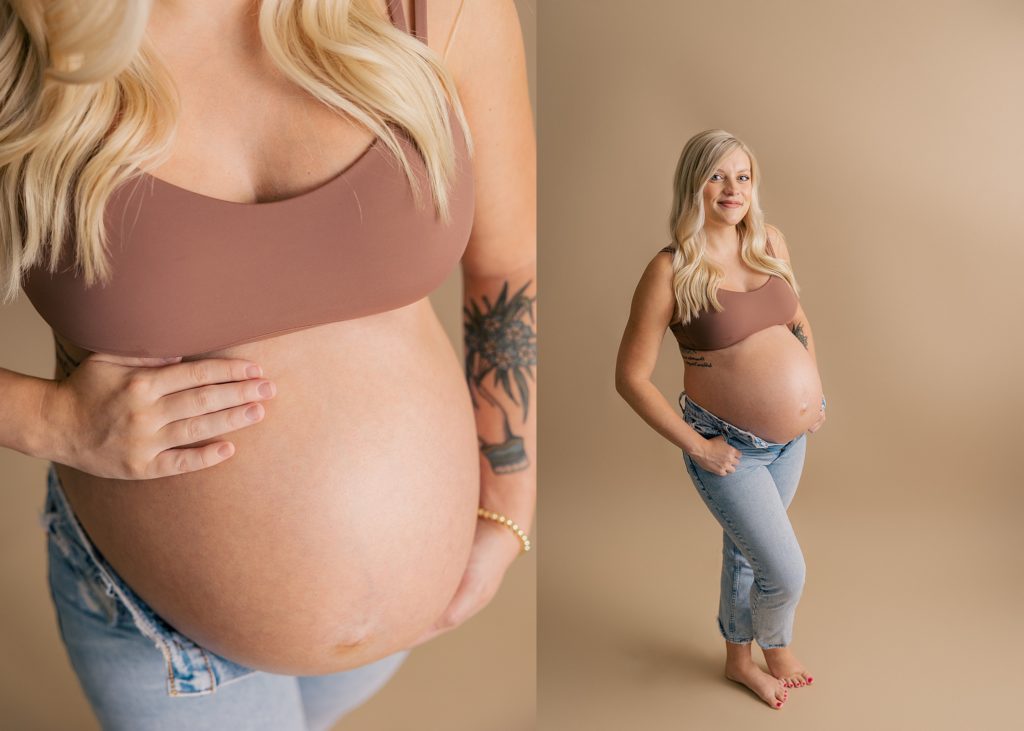 Indianapolis Studio Maternity Photographer, intimate maternity session