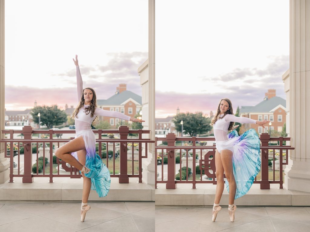carmel senior photography, senior ballet dancer at Palladium 